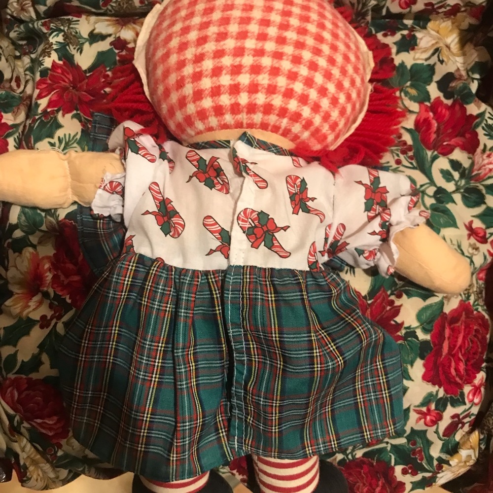 CHRISTMAS DRESSED RAGGEDY ANN 14” DOLL - Picture 7 of 8